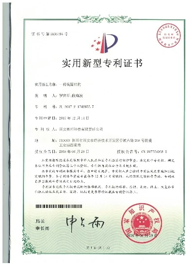Patent Certificate for A Coil Structure Patent Certificate for A Coil Structure